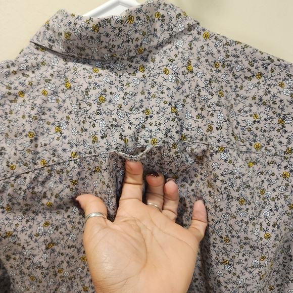 GAP Men's Floral Long Sleeves cotton Button Down Shirt size S - Picture 8 of 13